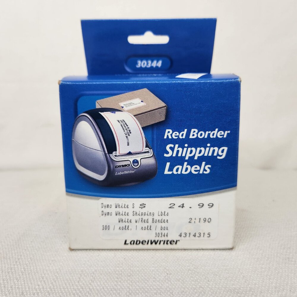 Dymo - 30344 Red-framed Shipping Labels 300 Count